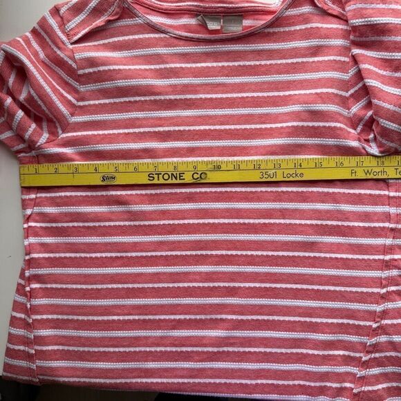 Chico's Xenergy Striped 3/4 Sleeve Shirt Red White Size 8/10 - Picture 6 of 10